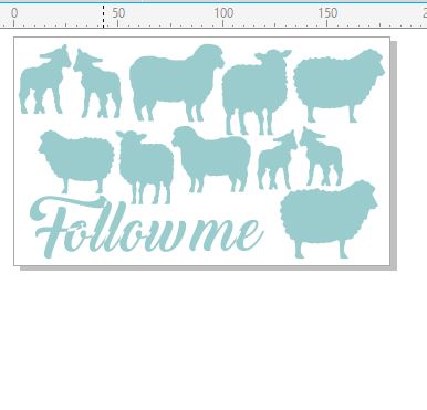 Sheep,lambs,farm,animals, 110 x 180mm